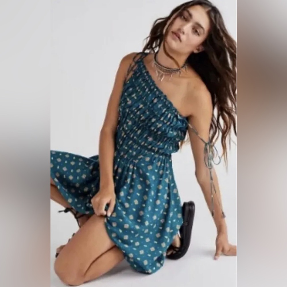 NWOT Free People Clementine Mini One-Shoulder Dress